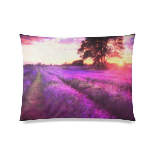 лаванда Custom Zippered Pillow Case 20"x26"(Twin Sides)