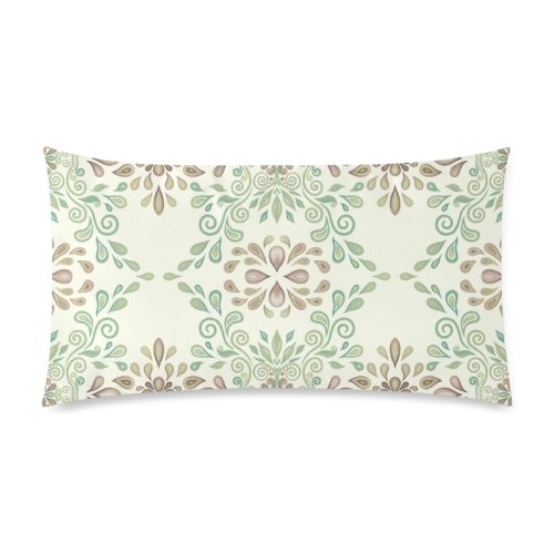 Green ornament Custom Rectangle Pillow Case 20"x36" (one side)