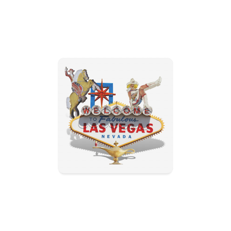 Las Vegas Welcome Sign Square Coaster