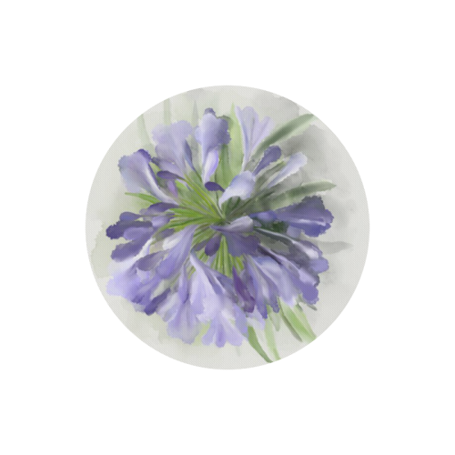 Purple Flower Round Mousepad