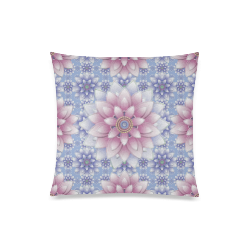 ornaments pink+blue Custom Zippered Pillow Case 20"x20"(One Side)