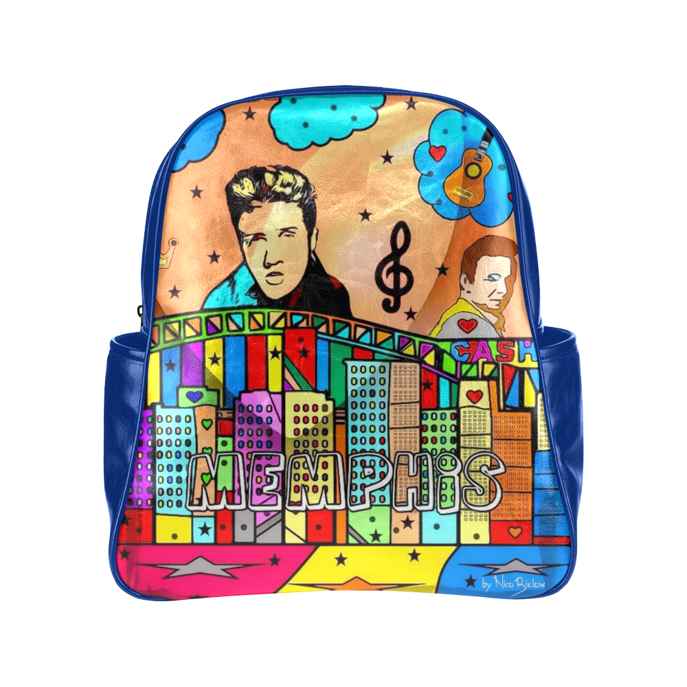 Memphis by Nico Bielow Multi-Pockets Backpack (Model 1636)