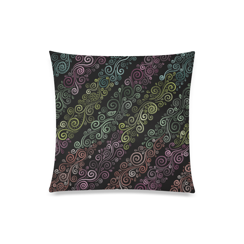 Psychedelic pastel Custom Zippered Pillow Case 20"x20"(One Side)