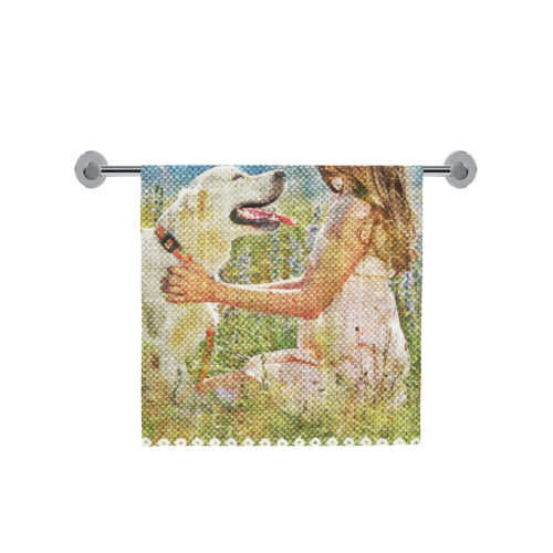 с собакой Bath Towel 30"x56"