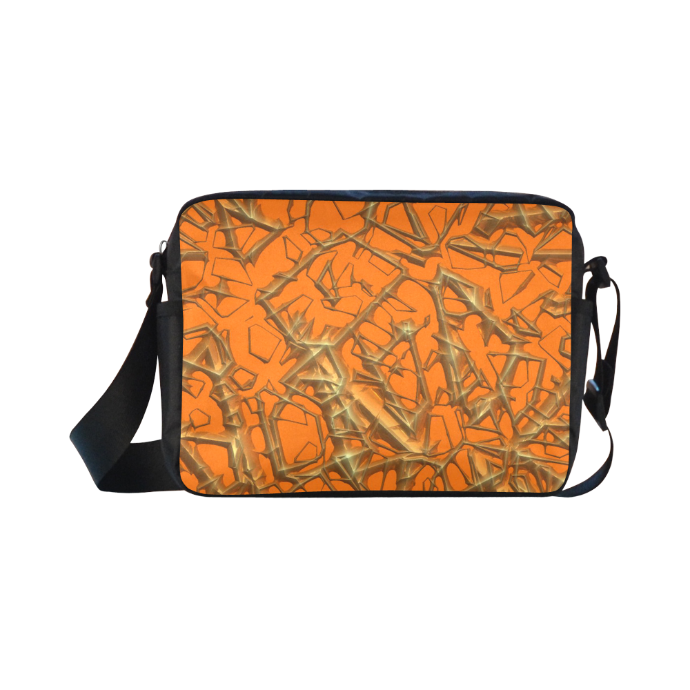 Thorny abstract, orange Classic Cross-body Nylon Bags (Model 1632)