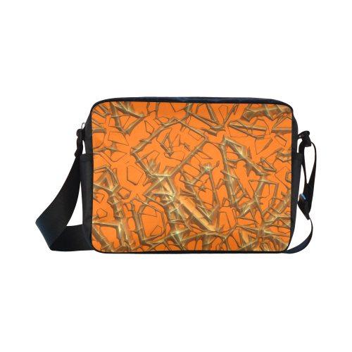 Thorny abstract, orange Classic Cross-body Nylon Bags (Model 1632)