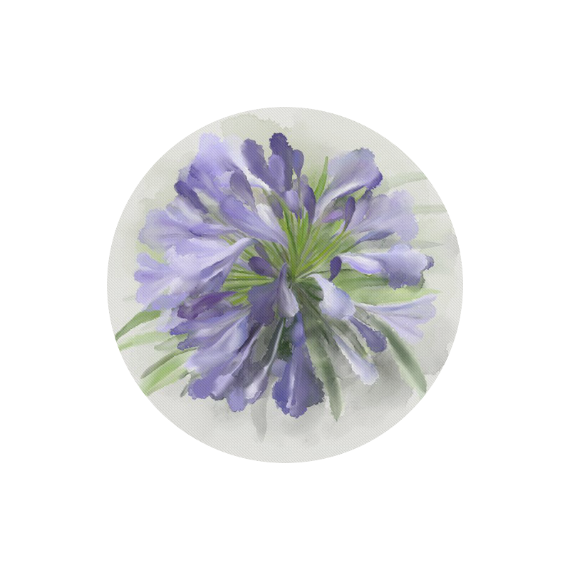 Purple Flower Round Mousepad