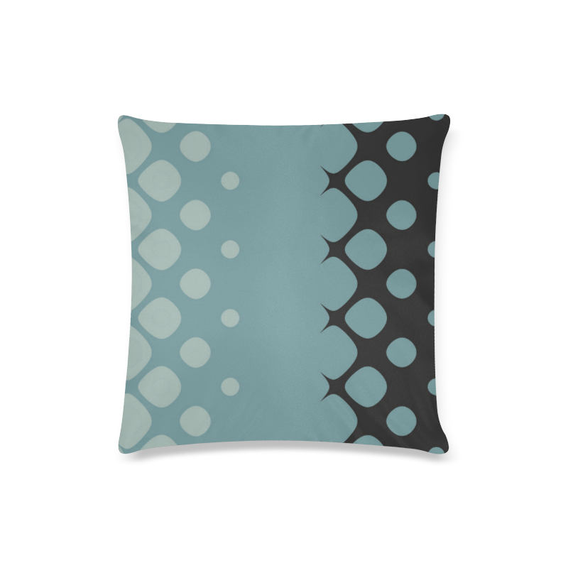 BLACK AND BLUE ABSTRACT Custom Zippered Pillow Case 16"x16"(Twin Sides)