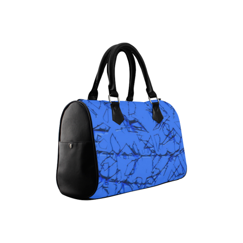 Thorny abstract,inky blue Boston Handbag (Model 1621)