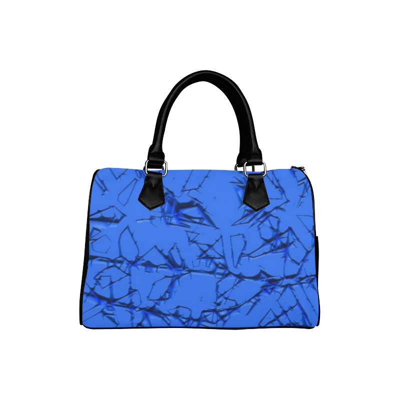 Thorny abstract,inky blue Boston Handbag (Model 1621)