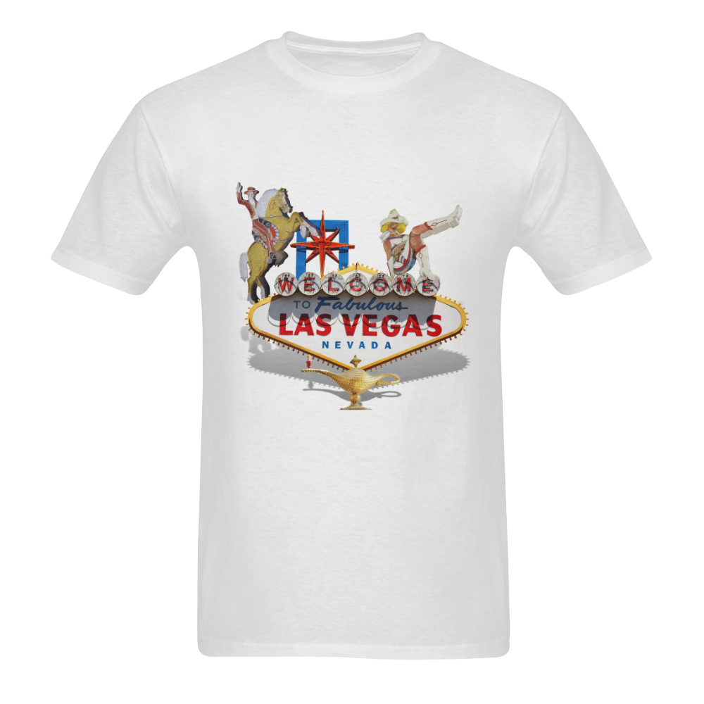 Las Vegas Welcome Sign Men's T-Shirt in USA Size (Two Sides Printing)