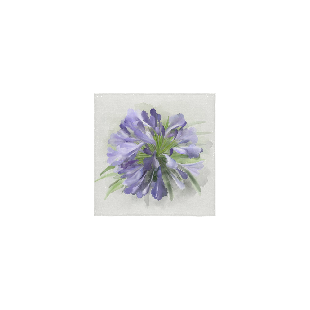 Purple Flower Square Towel 13“x13”