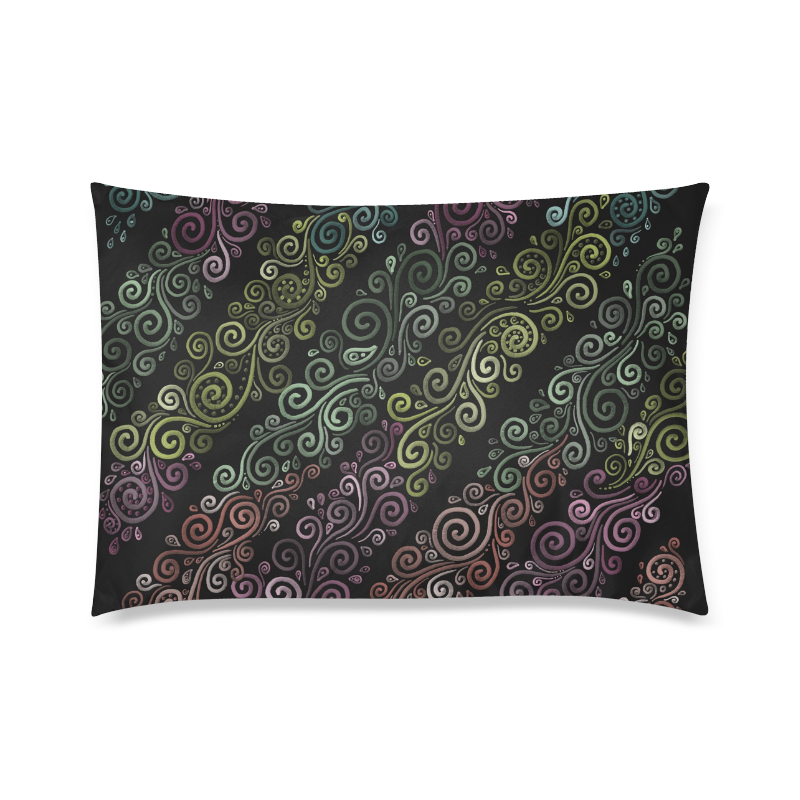 Psychedelic pastel Custom Zippered Pillow Case 20"x30" (one side)