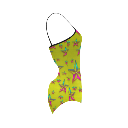 Flower Power Stars Strap Swimsuit ( Model S05)