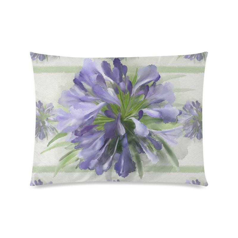 Purple Flowers Custom Picture Pillow Case 20"x26" (one side)