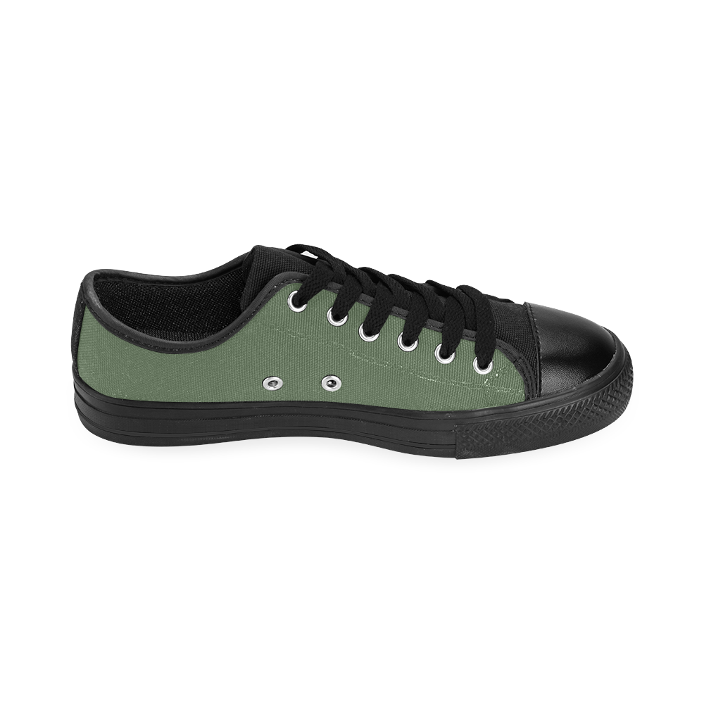 Vineyard Green Men's Classic Canvas Shoes (Model 018)