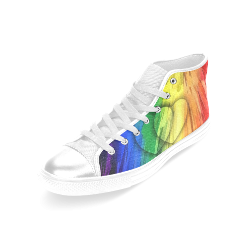 Pride Colors by Nico Bielow Women's Classic High Top Canvas Shoes (Model 017)