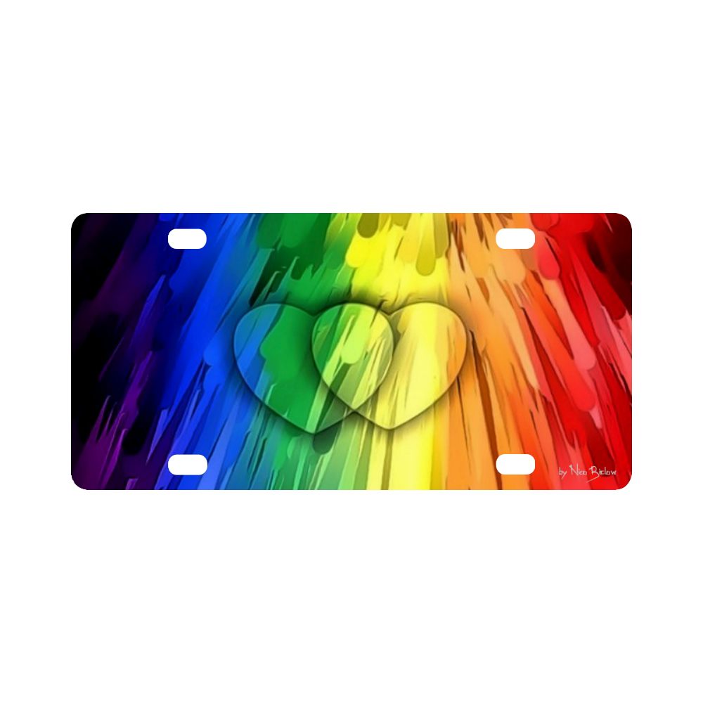 Pride Colors by Nico Bielow Classic License Plate