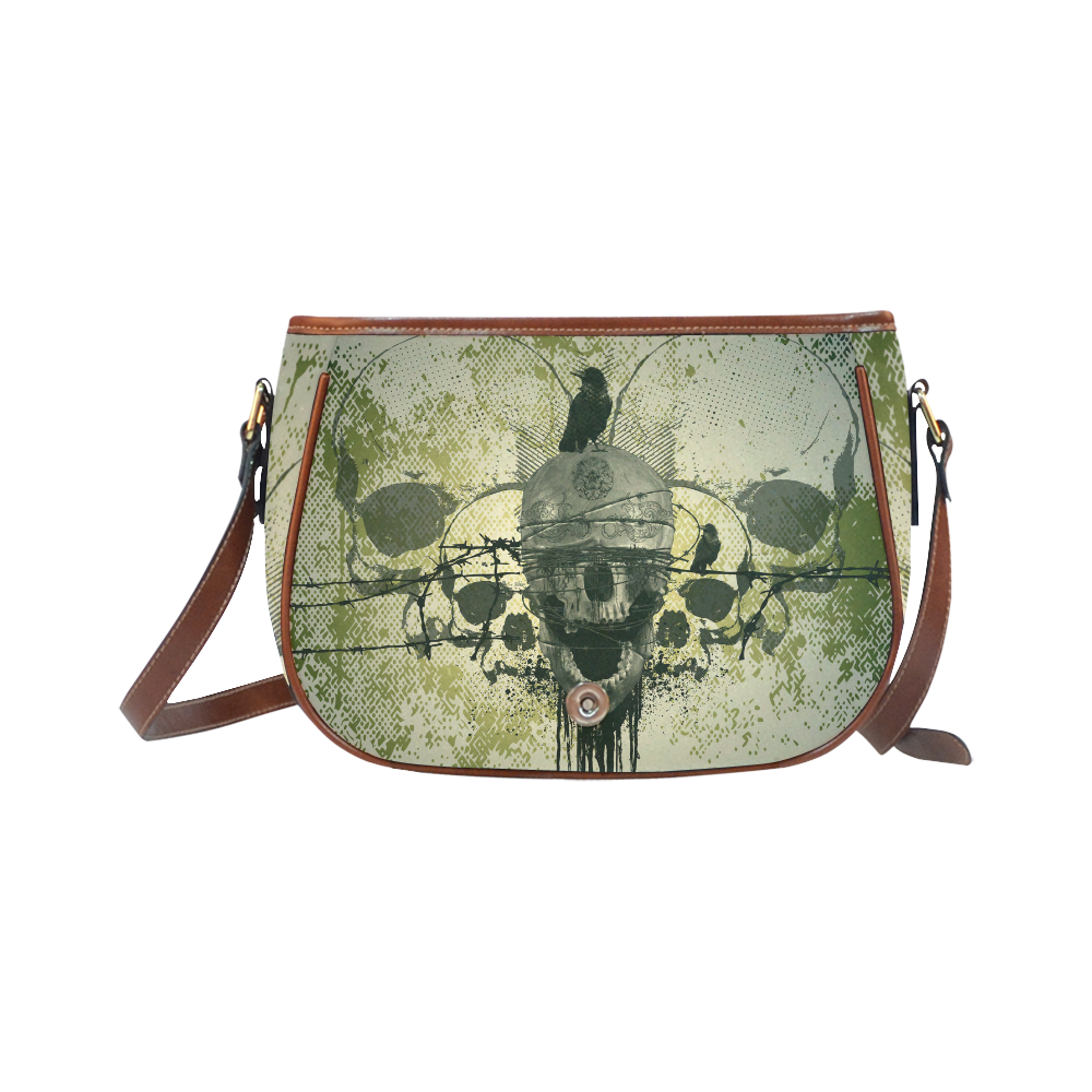 Skull Saddle Bag/Small (Model 1649) Full Customization