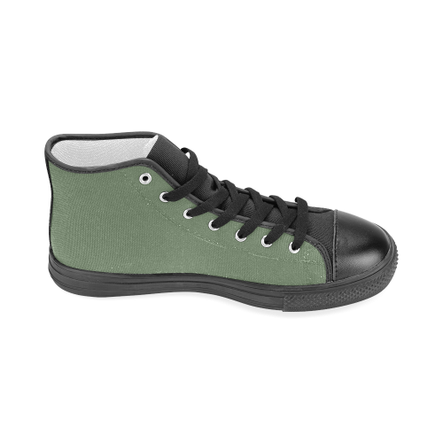 Vineyard Green Men’s Classic High Top Canvas Shoes (Model 017)
