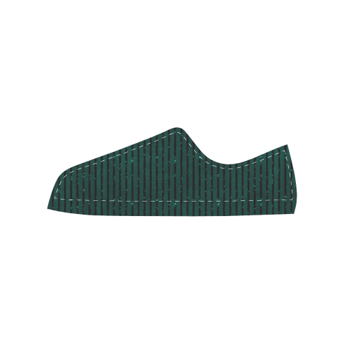 Teal Stripe Men's Classic Canvas Shoes (Model 018)