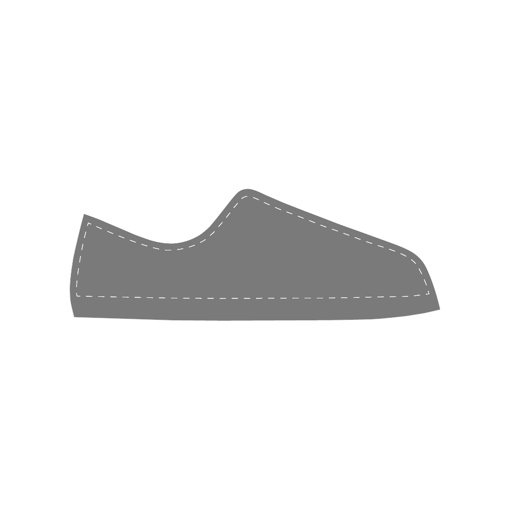 Steel Gray Men's Classic Canvas Shoes (Model 018)