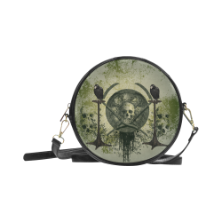 Awesome skulls Round Sling Bag (Model 1647)