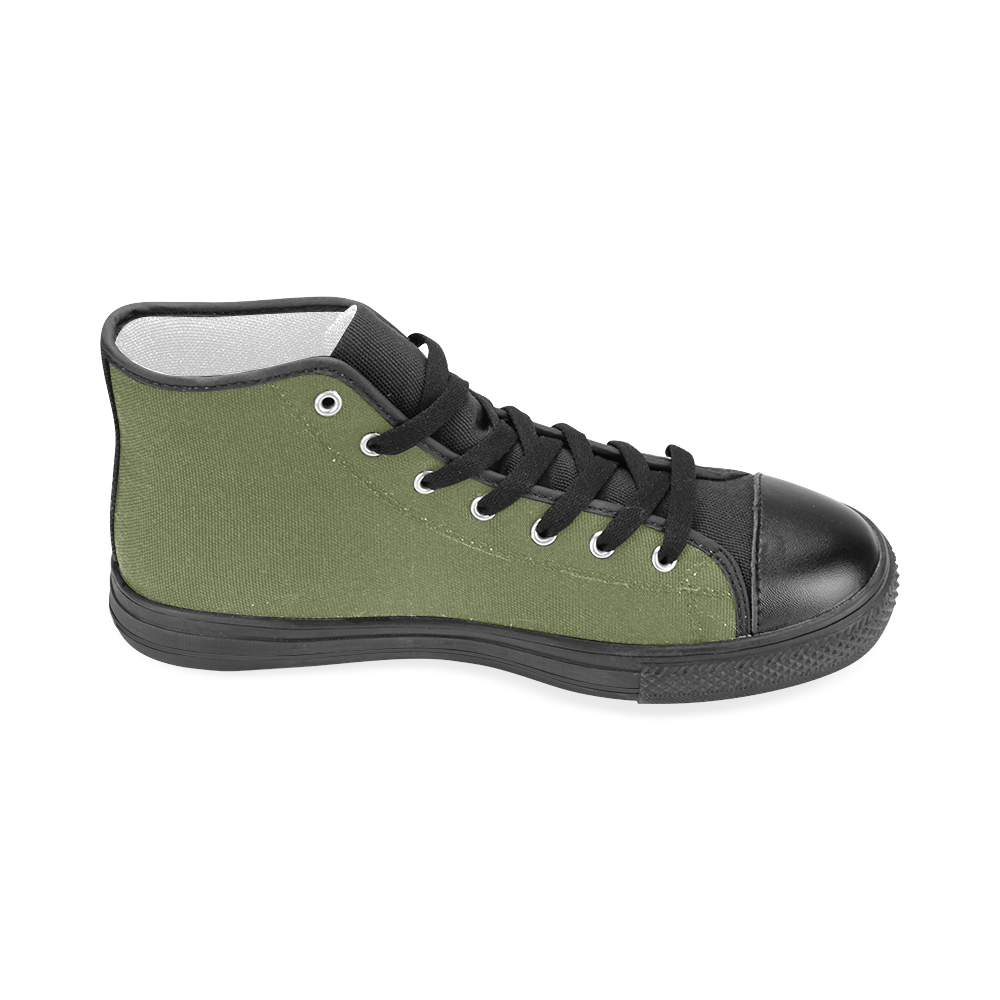 Cedar Green Men’s Classic High Top Canvas Shoes (Model 017)