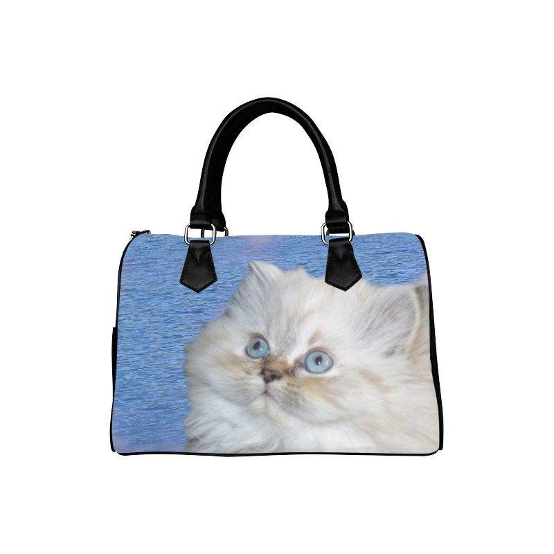 Cat and Water Boston Handbag (Model 1621)