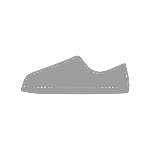 Silver Men's Classic Canvas Shoes (Model 018)
