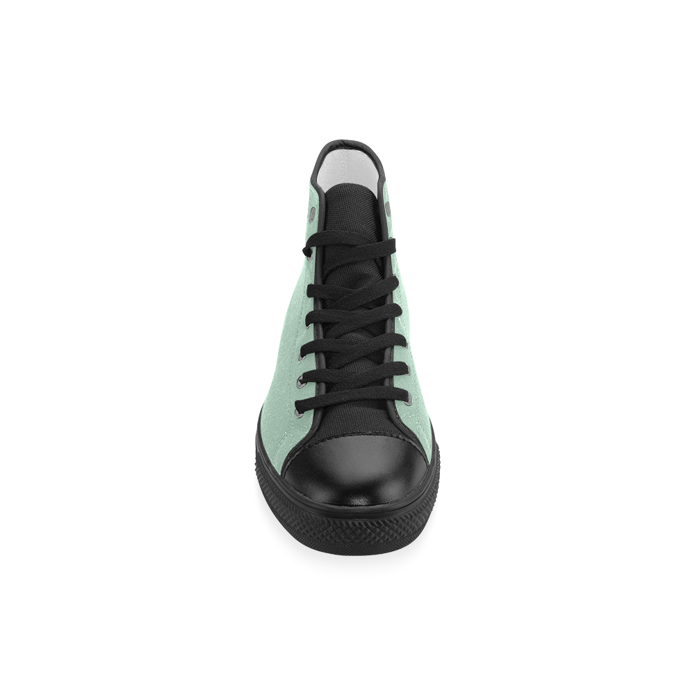 Grayed Jade Men’s Classic High Top Canvas Shoes (Model 017)