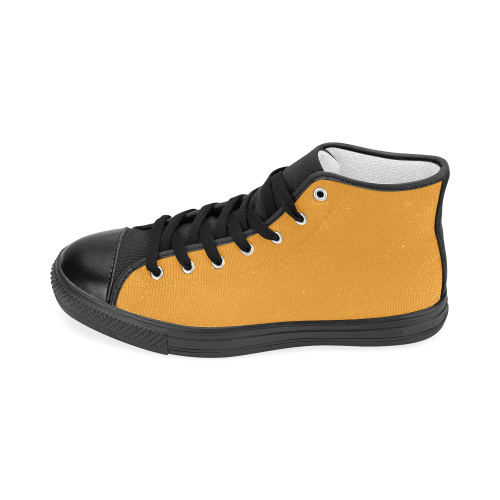 Radiant Yellow Men’s Classic High Top Canvas Shoes (Model 017)