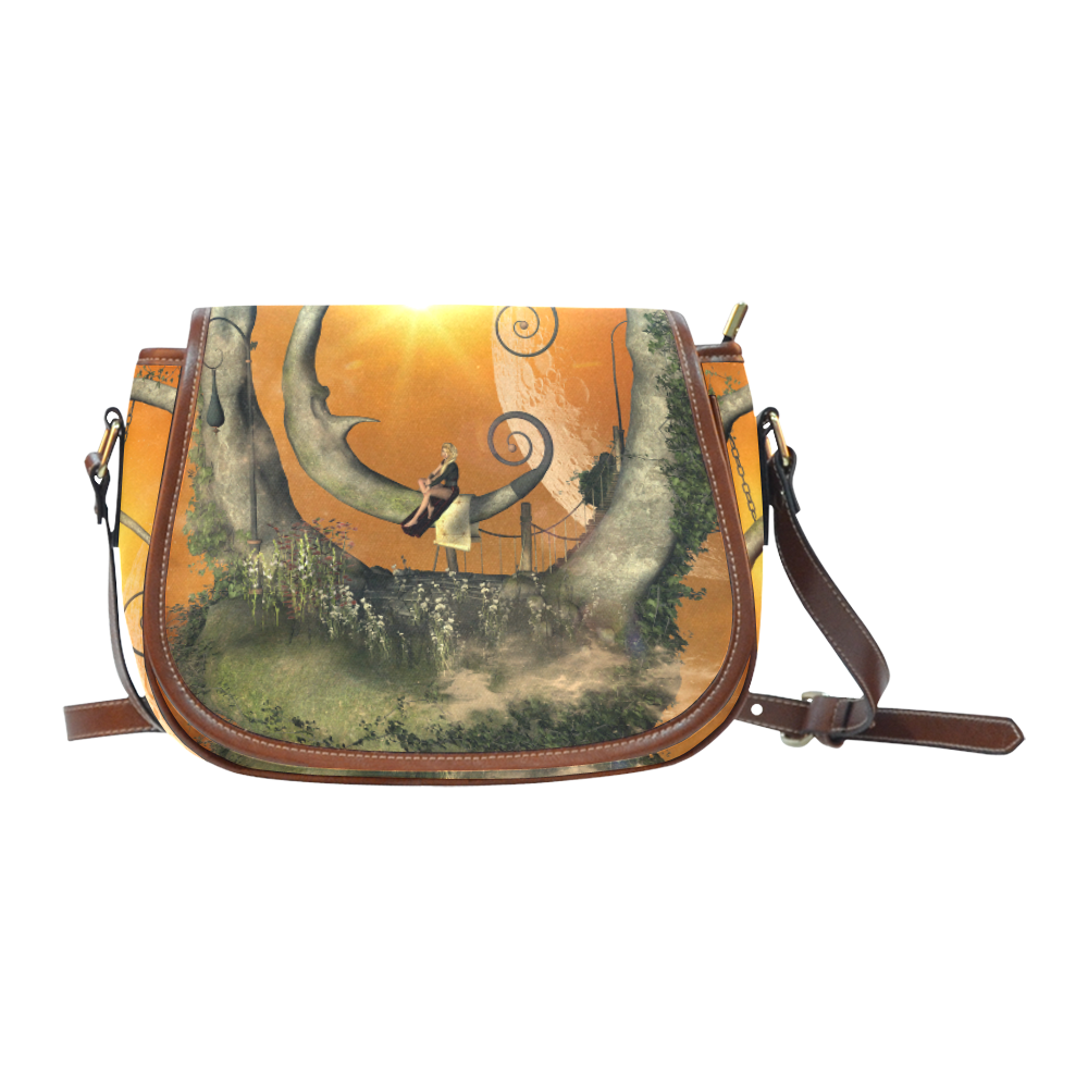 The moon Saddle Bag/Small (Model 1649) Full Customization