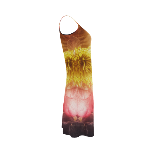 Pink Winter Flower Alcestis Slip Dress (Model D05)