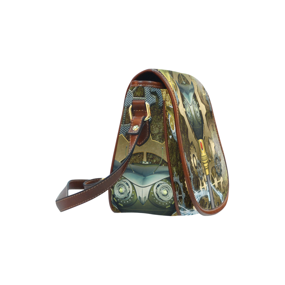 Steampunk, cute owl Saddle Bag/Small (Model 1649) Full Customization