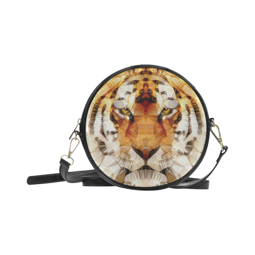 abstract tiger Round Sling Bag (Model 1647)