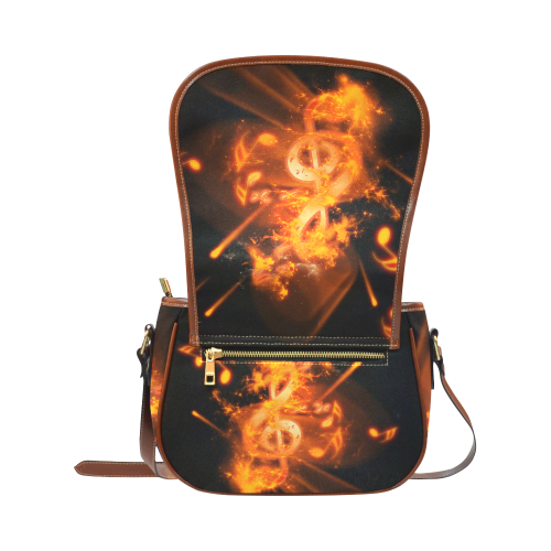 Explosion, clef and key notes Saddle Bag/Small (Model 1649) Full Customization