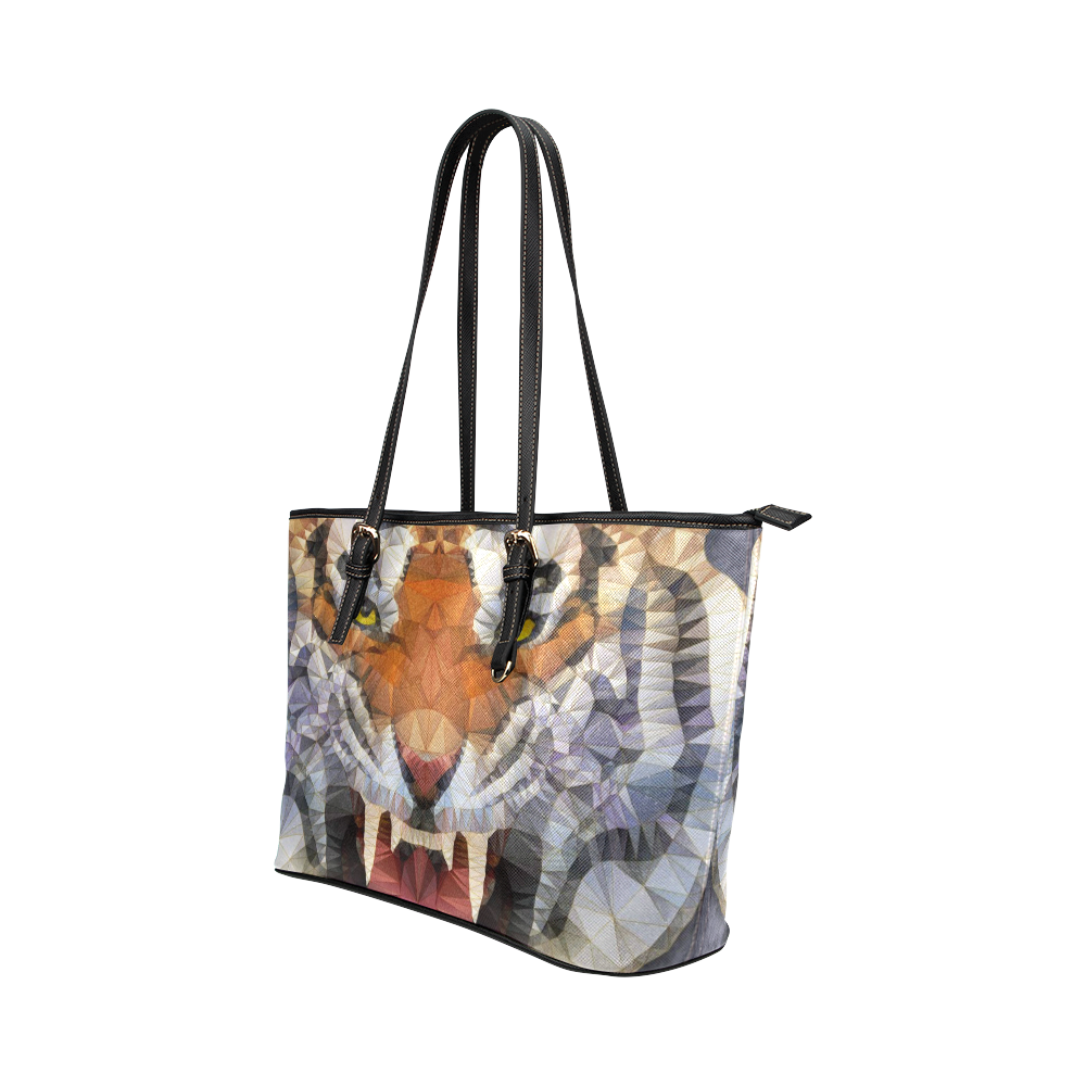 roaring tiger Leather Tote Bag/Small (Model 1651)