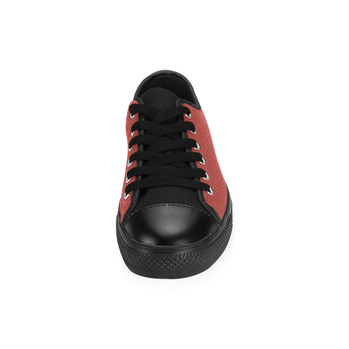 Aurora Red Men's Classic Canvas Shoes (Model 018)