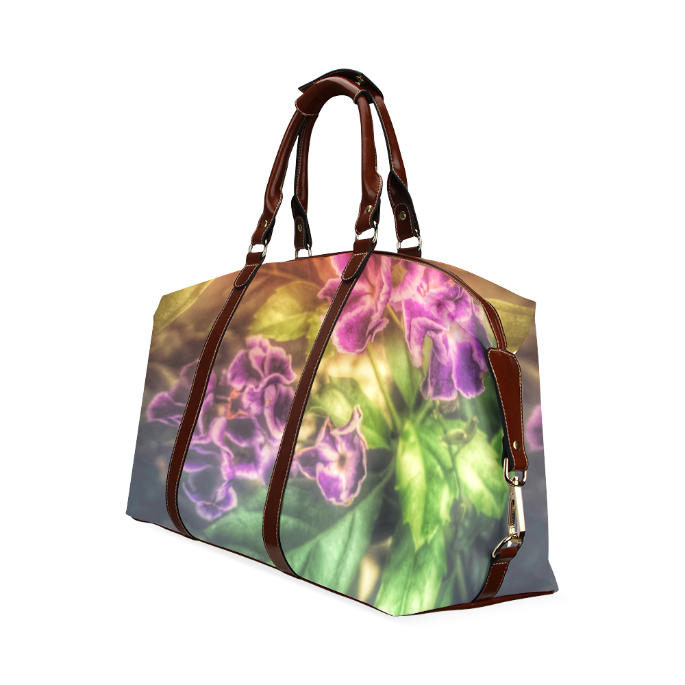 Purple Flowers Classic Travel Bag (Model 1643)