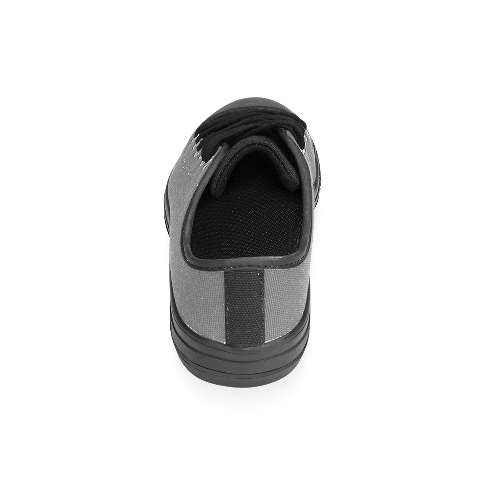 Steel Gray Men's Classic Canvas Shoes (Model 018)