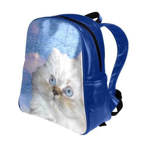 Cat and Water Multi-Pockets Backpack (Model 1636)
