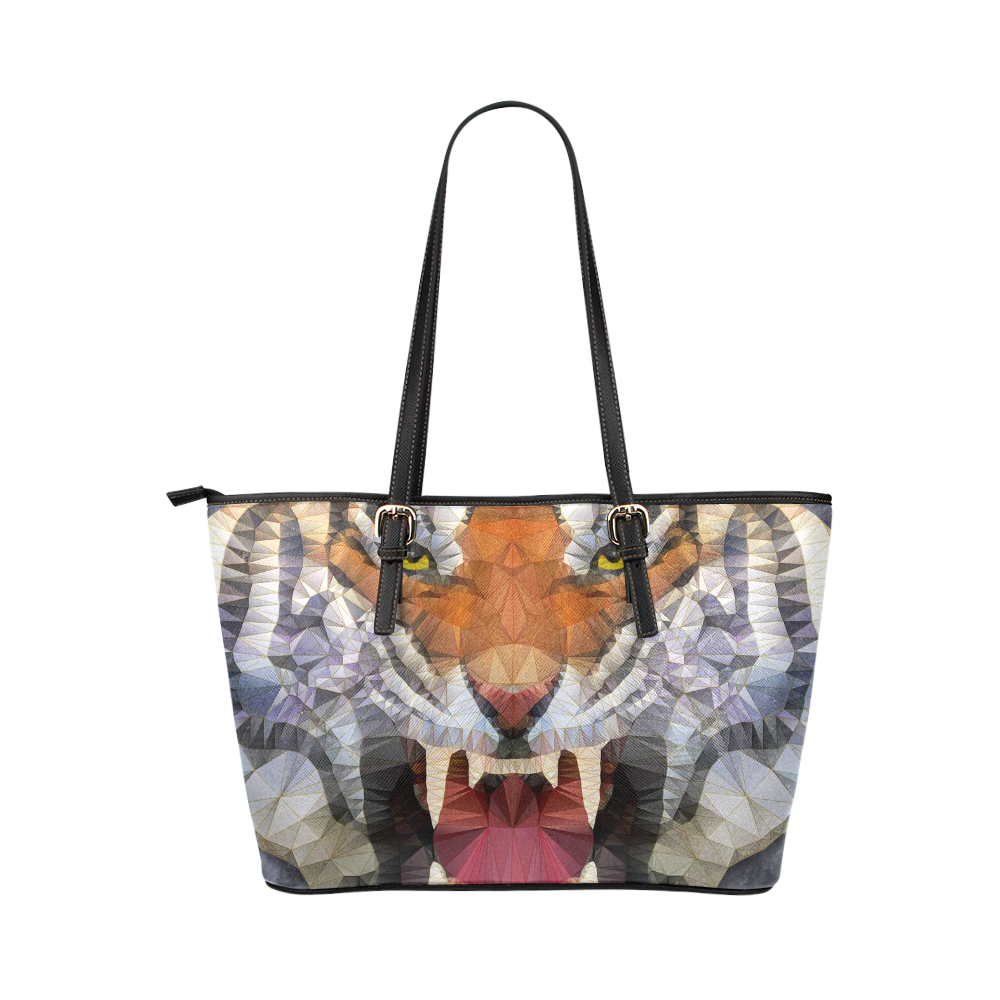 roaring tiger Leather Tote Bag/Small (Model 1651)
