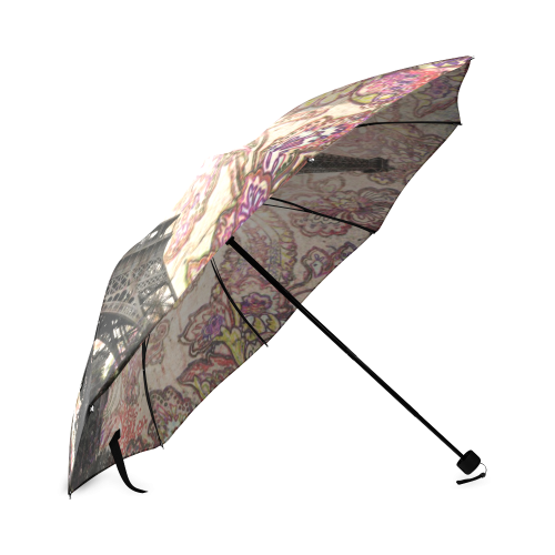 Floral Eiffel Tower Foldable Umbrella (Model U01)