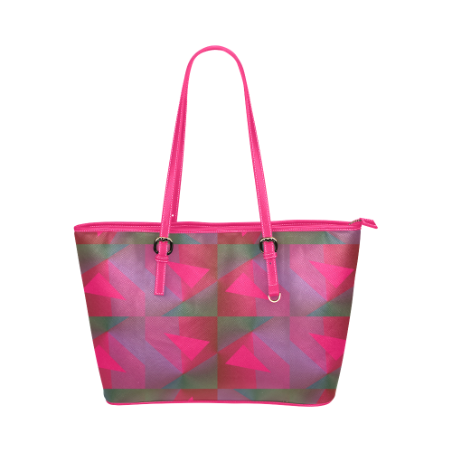 Geometric Lux Q Leather Tote Bag/Large (Model 1651)