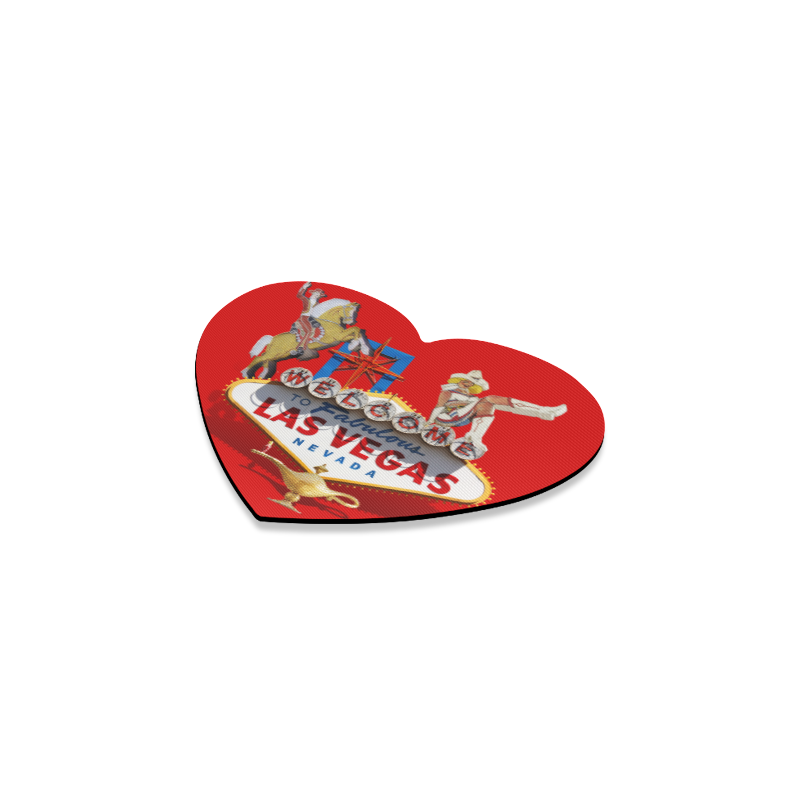 Las Vegas Welcome Sign Heart Coaster