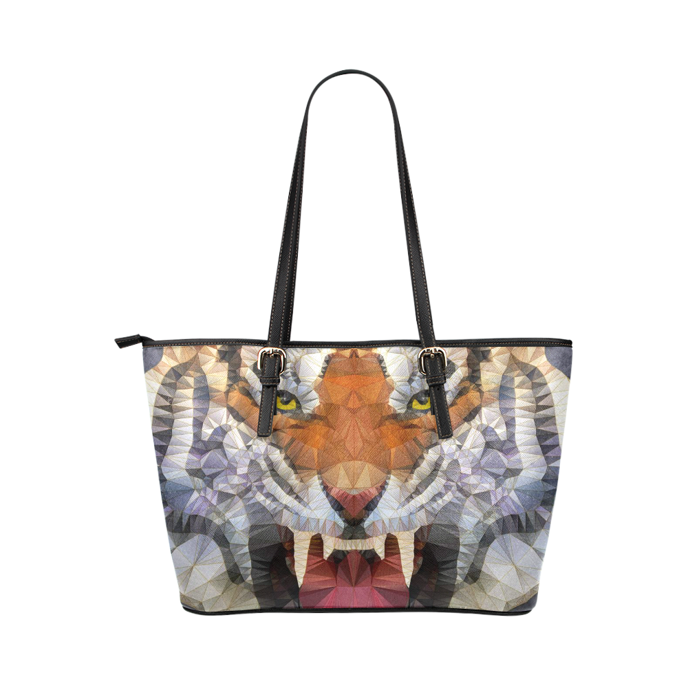 roaring tiger Leather Tote Bag/Large (Model 1651)
