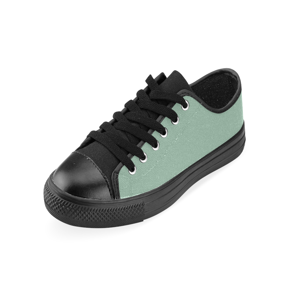 Grayed Jade Men's Classic Canvas Shoes (Model 018)