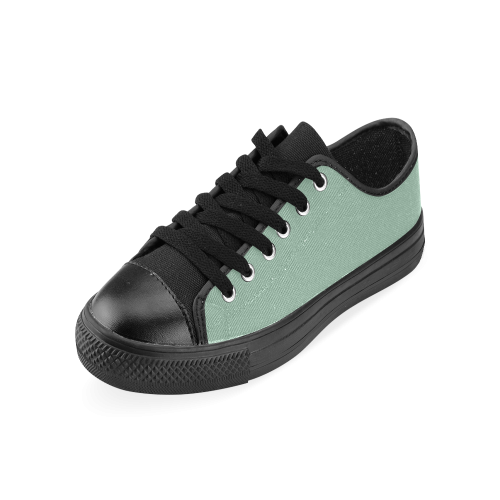 Grayed Jade Men's Classic Canvas Shoes (Model 018)