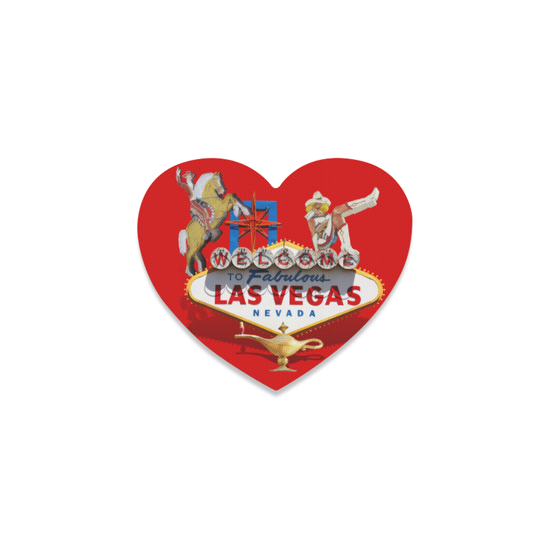 Las Vegas Welcome Sign Heart Coaster